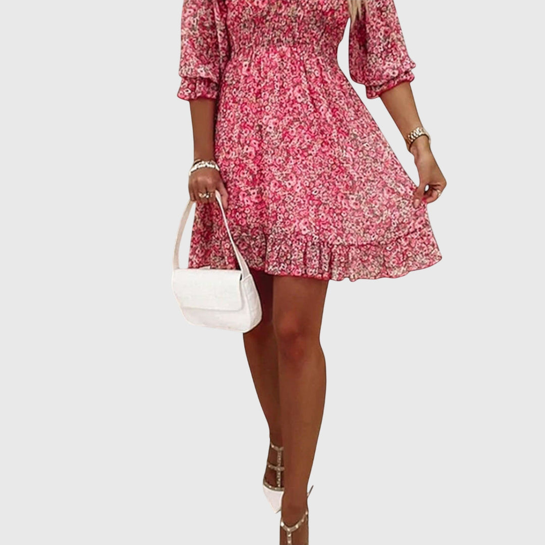 Elisa - Floral Puff Sleeve Dress