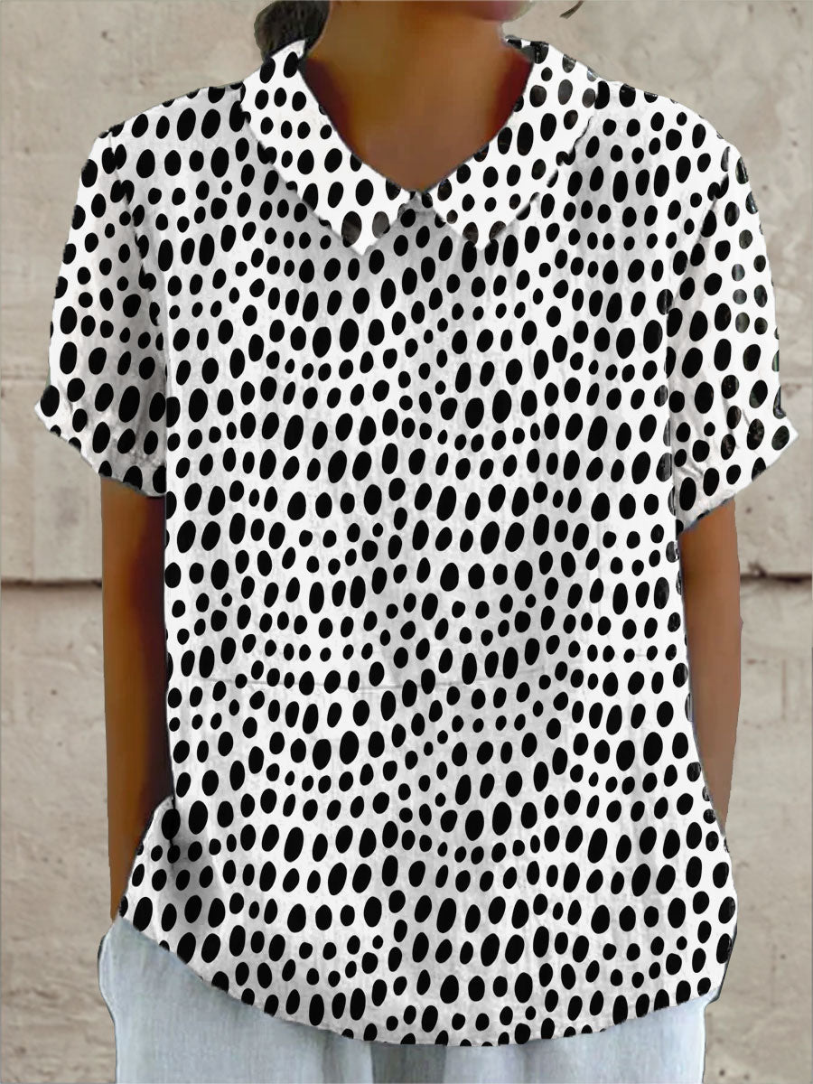 Lillian - Polka Dot Print Blouse
