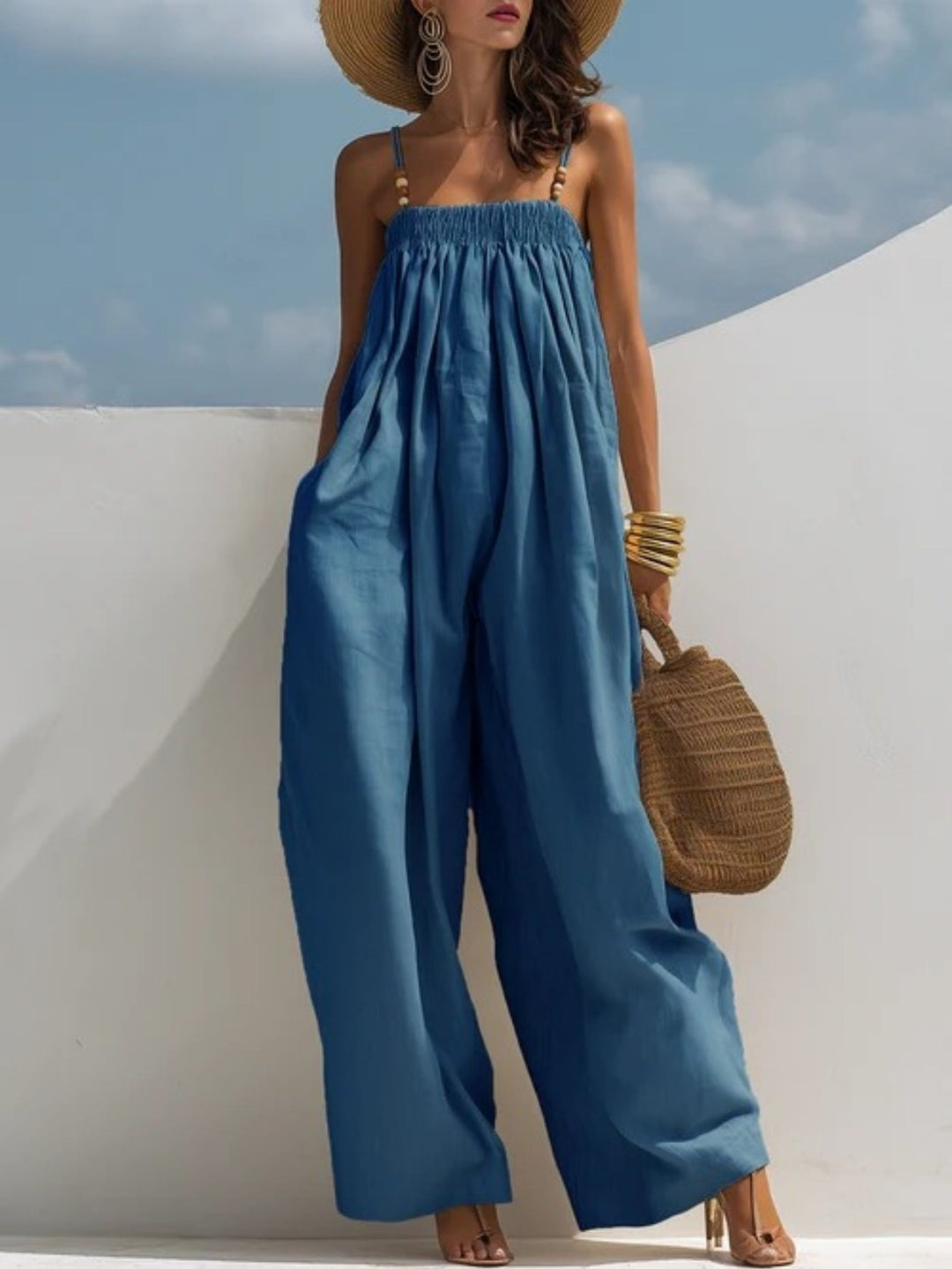 Madison - Denim Wide-Leg Jumpsuit