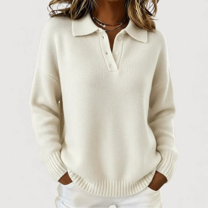 Isabel - Cozy Collared Knit Sweater