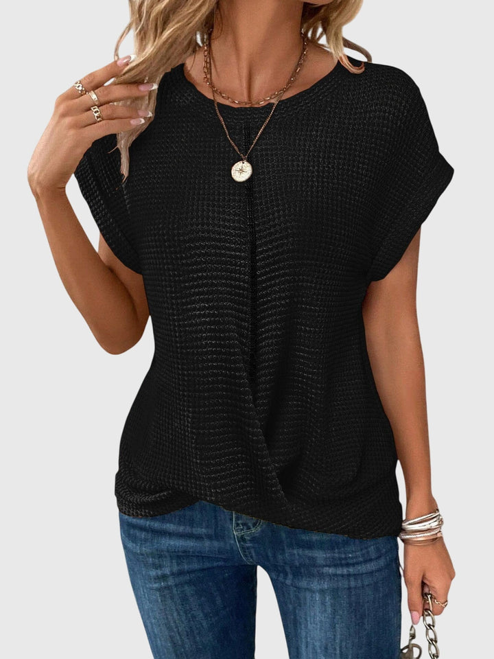 Isa - Elegant Blouse with Crew Neck