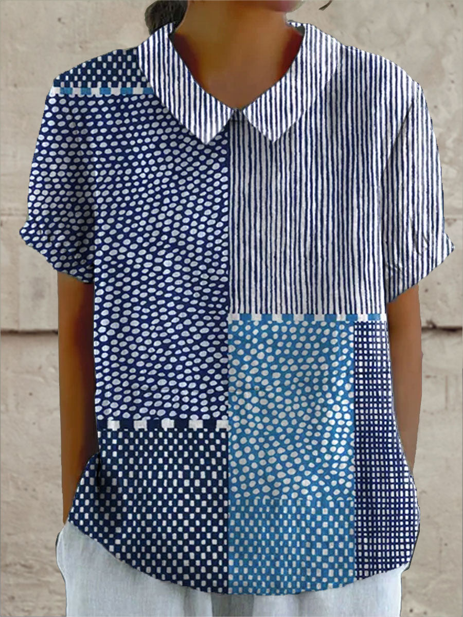 Alina - Patchwork Print Blouse