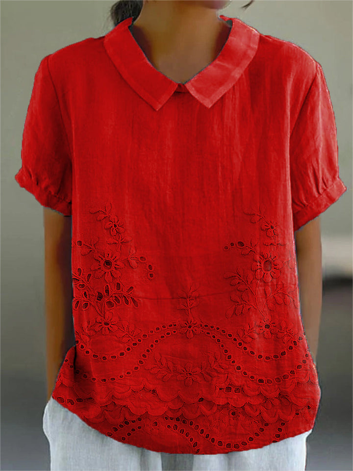 Lily - Embroidered Floral Blouse