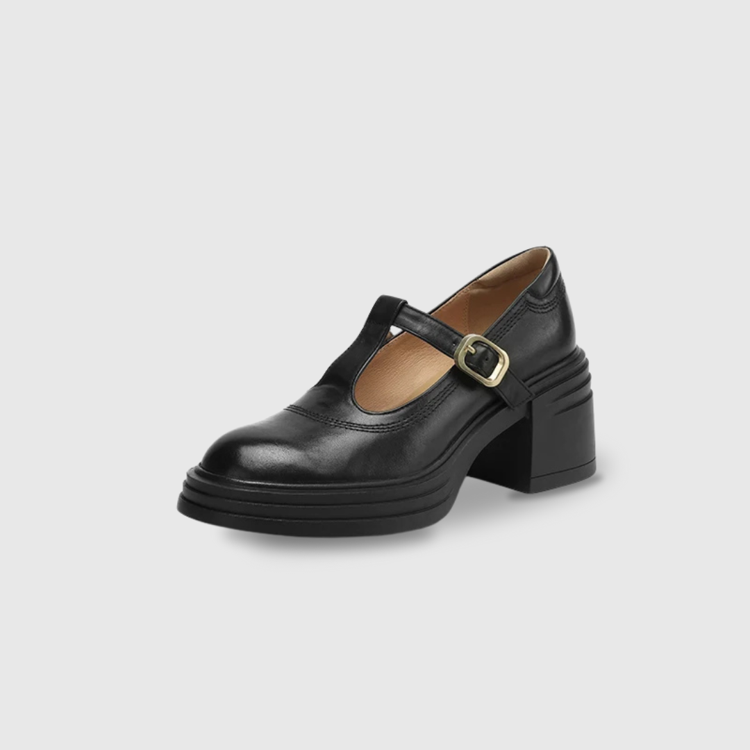 Ella | Chunky T-Strap Pumps