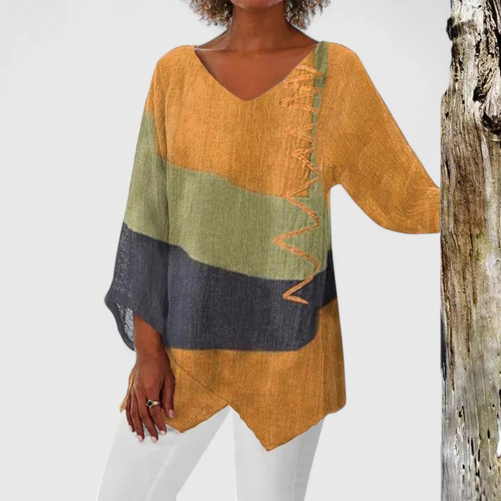 Elysia - Sophisticated V-Neck Tunic
