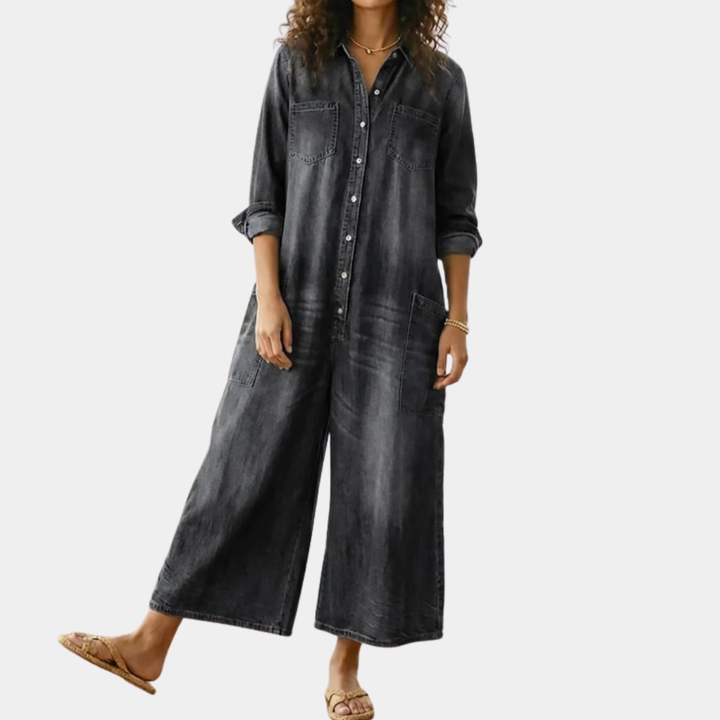 Monica - Denim Cotton Jumpsuit