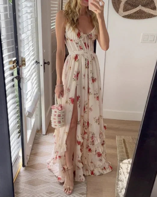 Sonia - Floral Pattern Midi Dress
