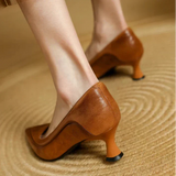 Lily | Textured Mid-Heel Pumps