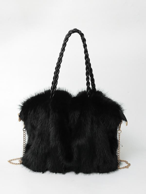 Bethany - Women Plush Velvet Shoulder Tote