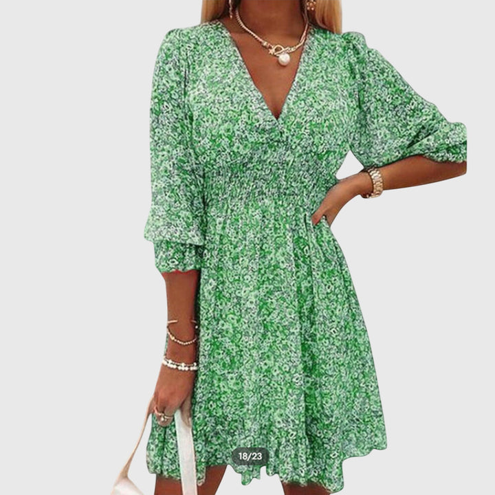 Elisa - Floral Puff Sleeve Dress
