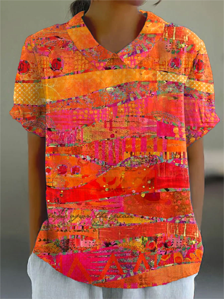 Isa - Blouse with Abstract Print