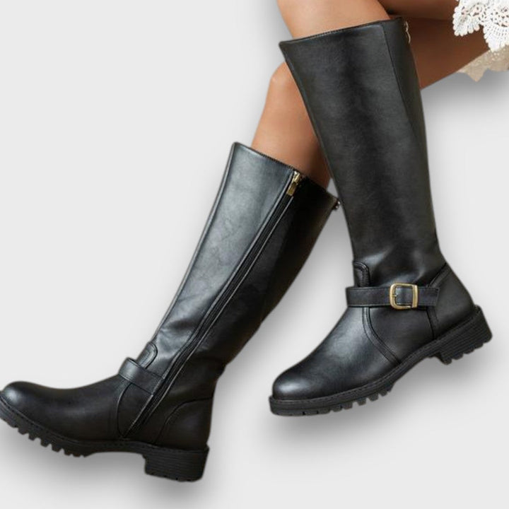 Elsira - Low-heel riding-style boots