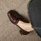 Grace | Leather Loafer Pumps