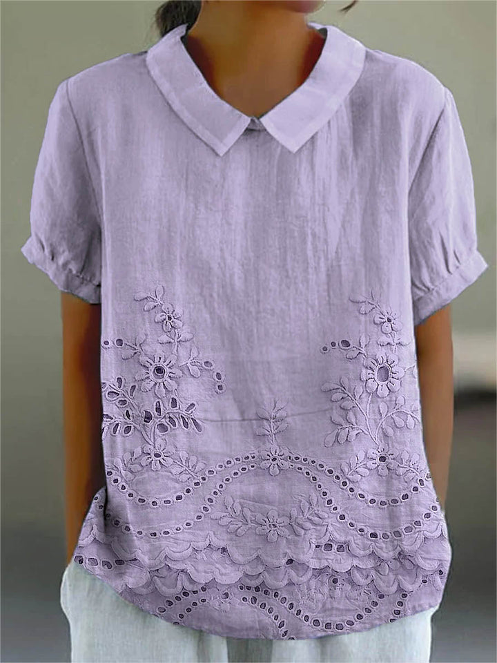 Lily - Embroidered Floral Blouse