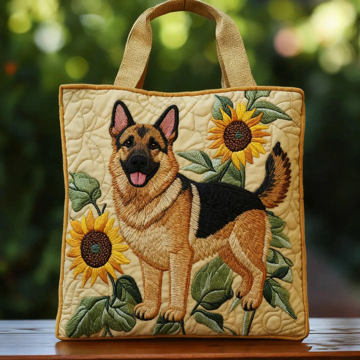 Handmade Bag - Floral German Shepherd