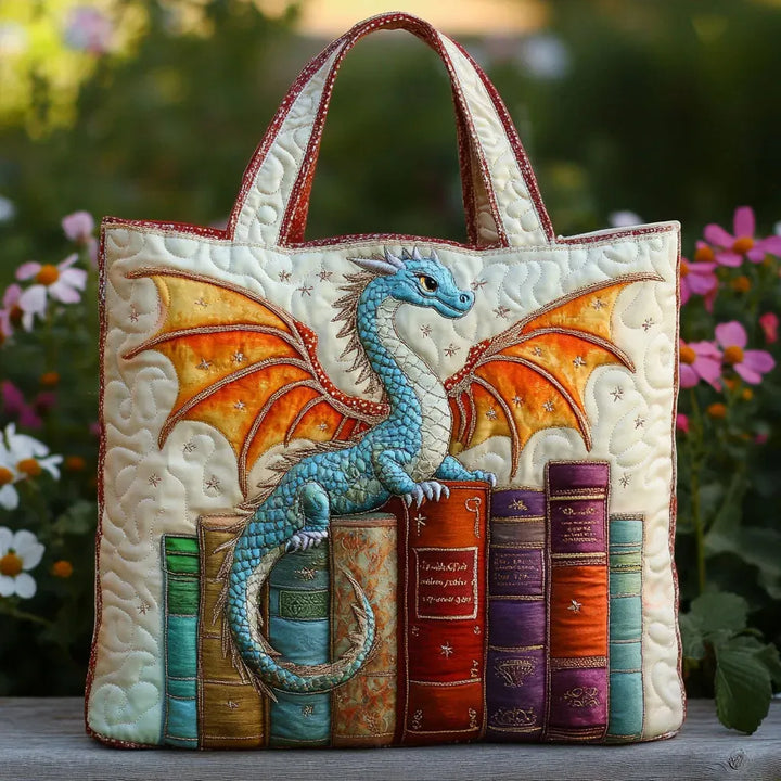 Handmade Bag - Dragon Guardian of Books