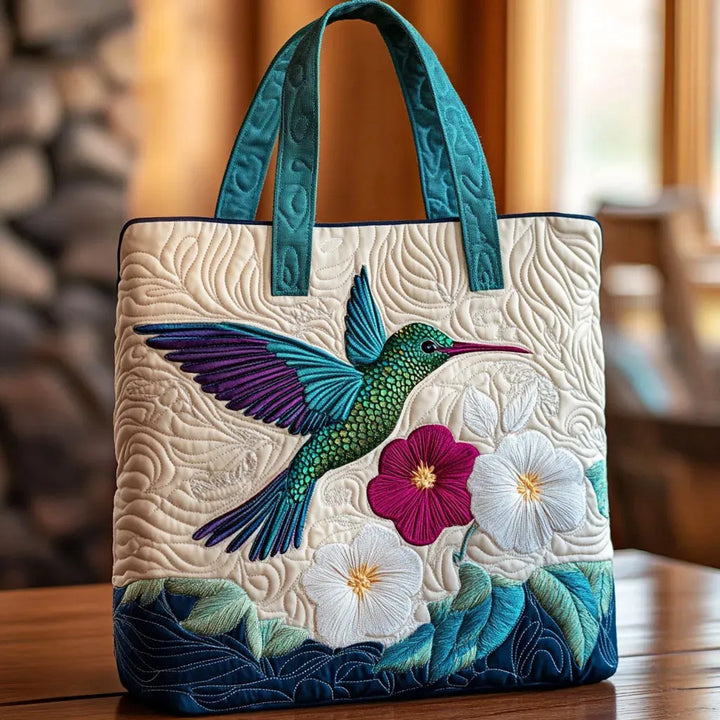 Handmade Bag - Hummingbird & Flower