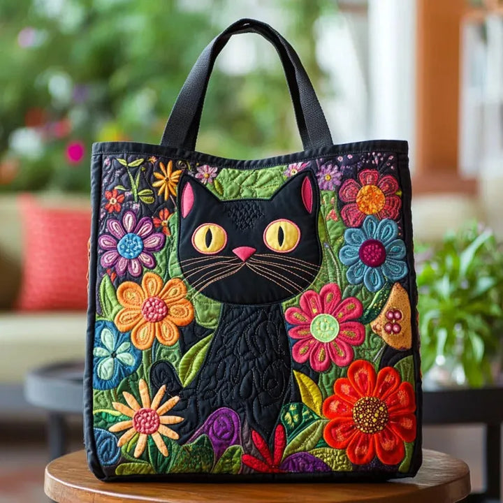 Handmade Bag - Enchanted Black Cat