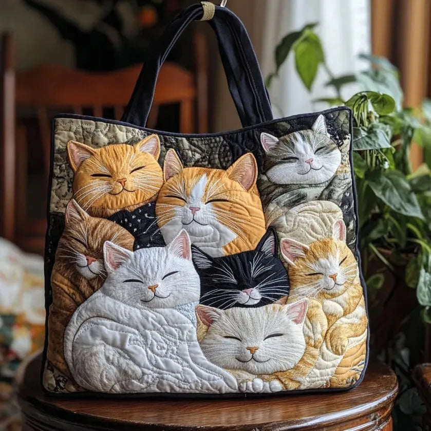 Handmade Bag - Sleeping Kittens