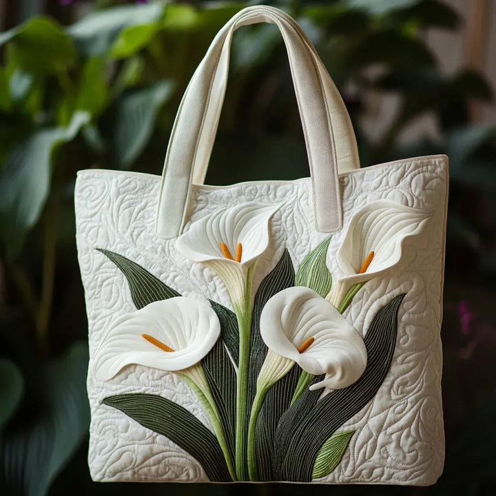 Handmade Bag - White Calla Lilies