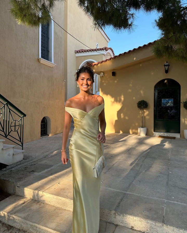 Barbara - Maxi Dress in Satin