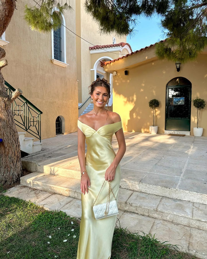 Barbara - Maxi Dress in Satin