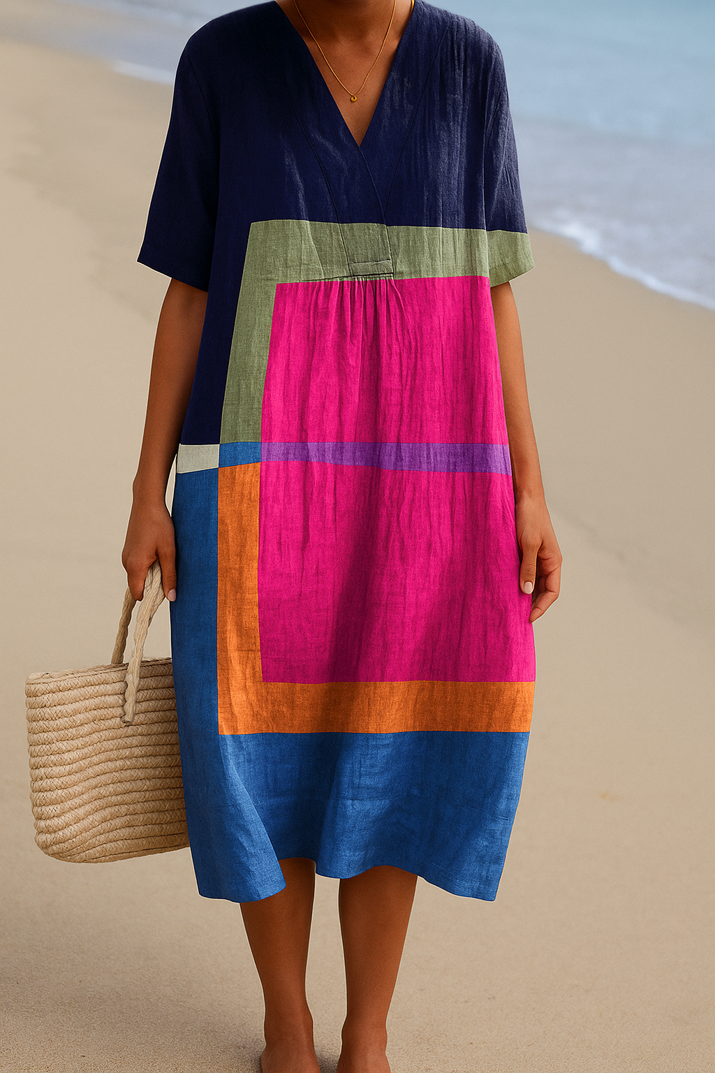 Isadora - Vibrant Colour Block Dress