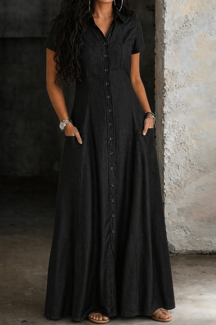 Eliza - Long Denim Dress