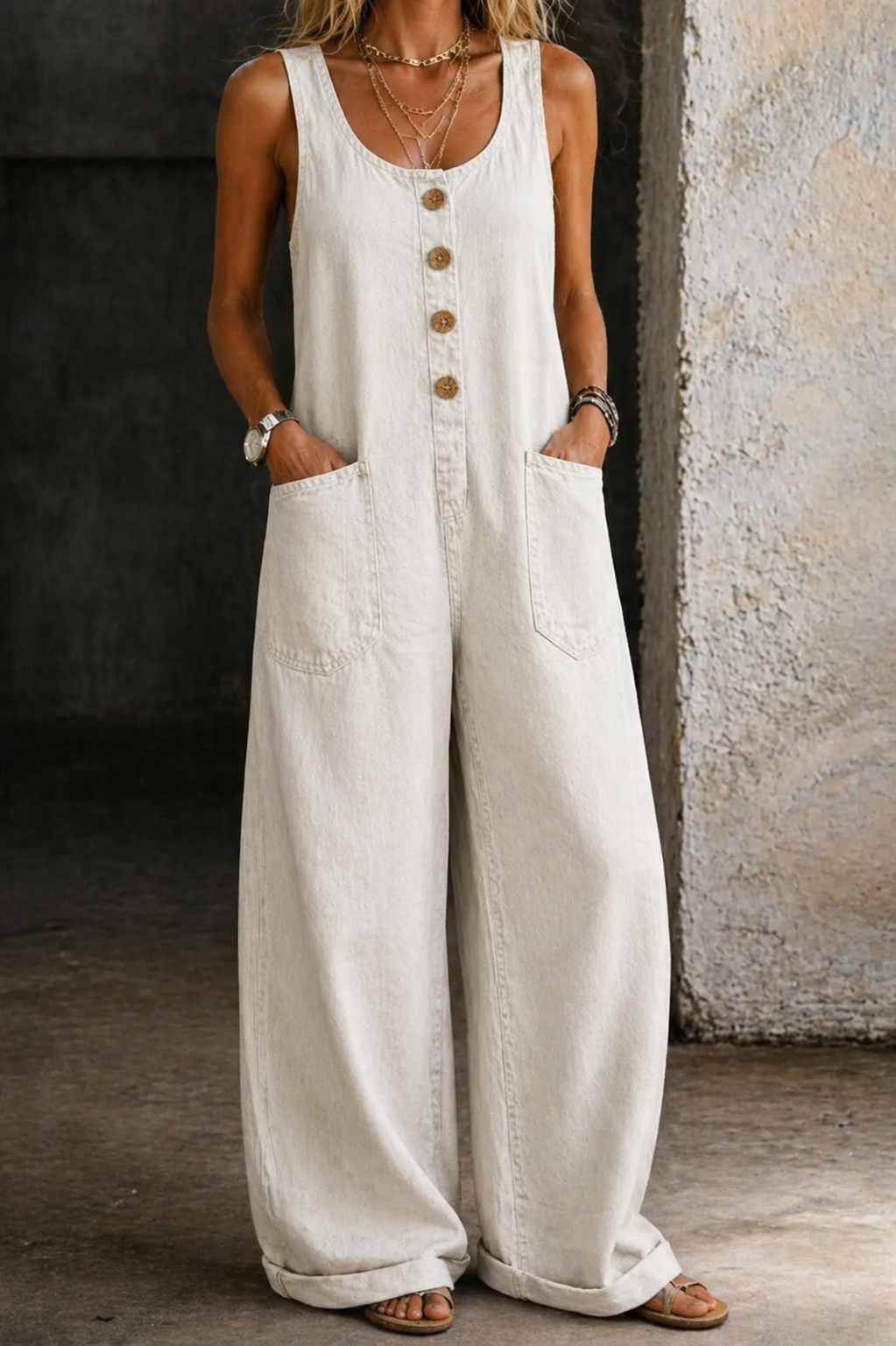 Willy - Vintage Washed Cotton Denim Overalls