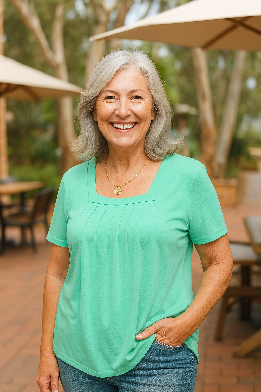 Béatrice - Pleated Comfort Top