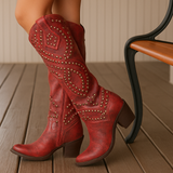 Charlotte | High Western Boots with Studs