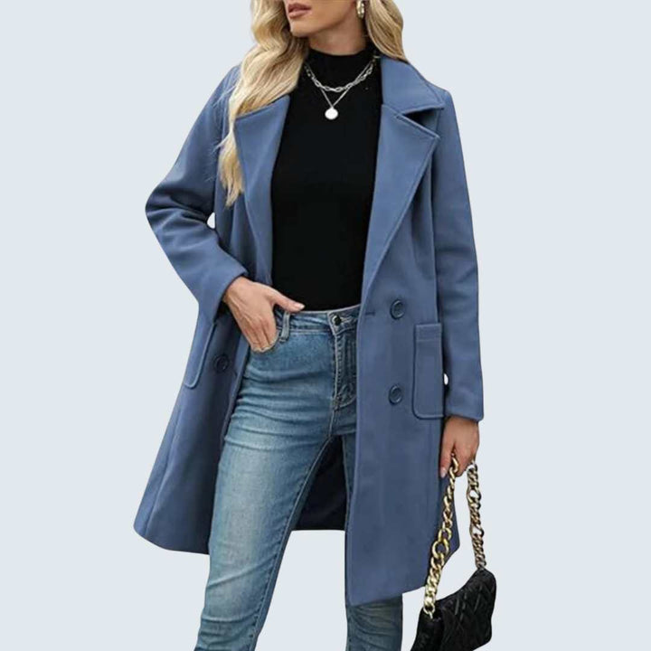 DEMI - Casual Mid Length Button Open Front Coat