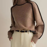 Carine | Elegant sweater with a high collar