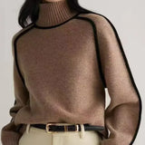 Carine | Elegant sweater with a high collar