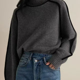 Carine | Elegant sweater with a high collar