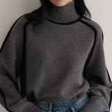 Carine | Elegant sweater with a high collar