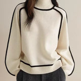 Carine | Elegant sweater with a high collar