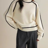 Carine | Elegant sweater with a high collar