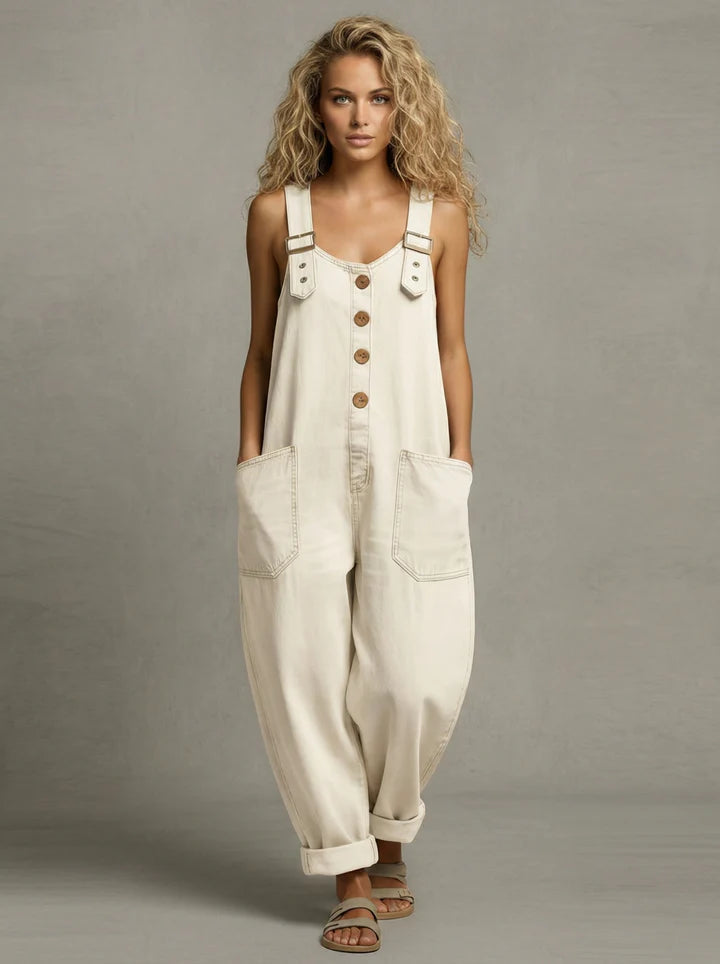 Lejla - Stylish Denim Jumpsuit With Pockets