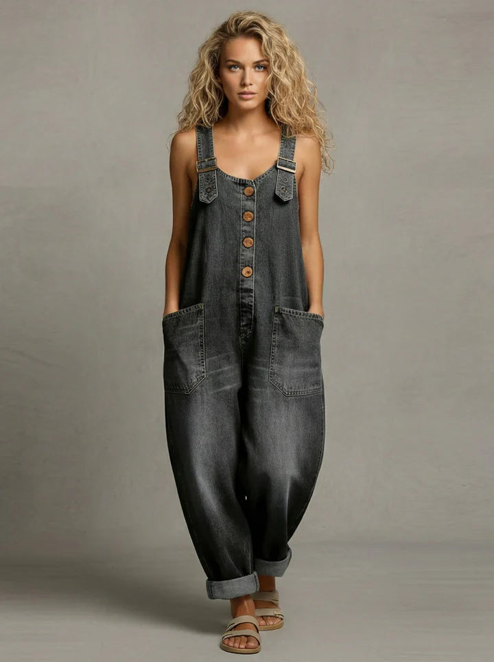 Lejla - Stylish Denim Jumpsuit With Pockets
