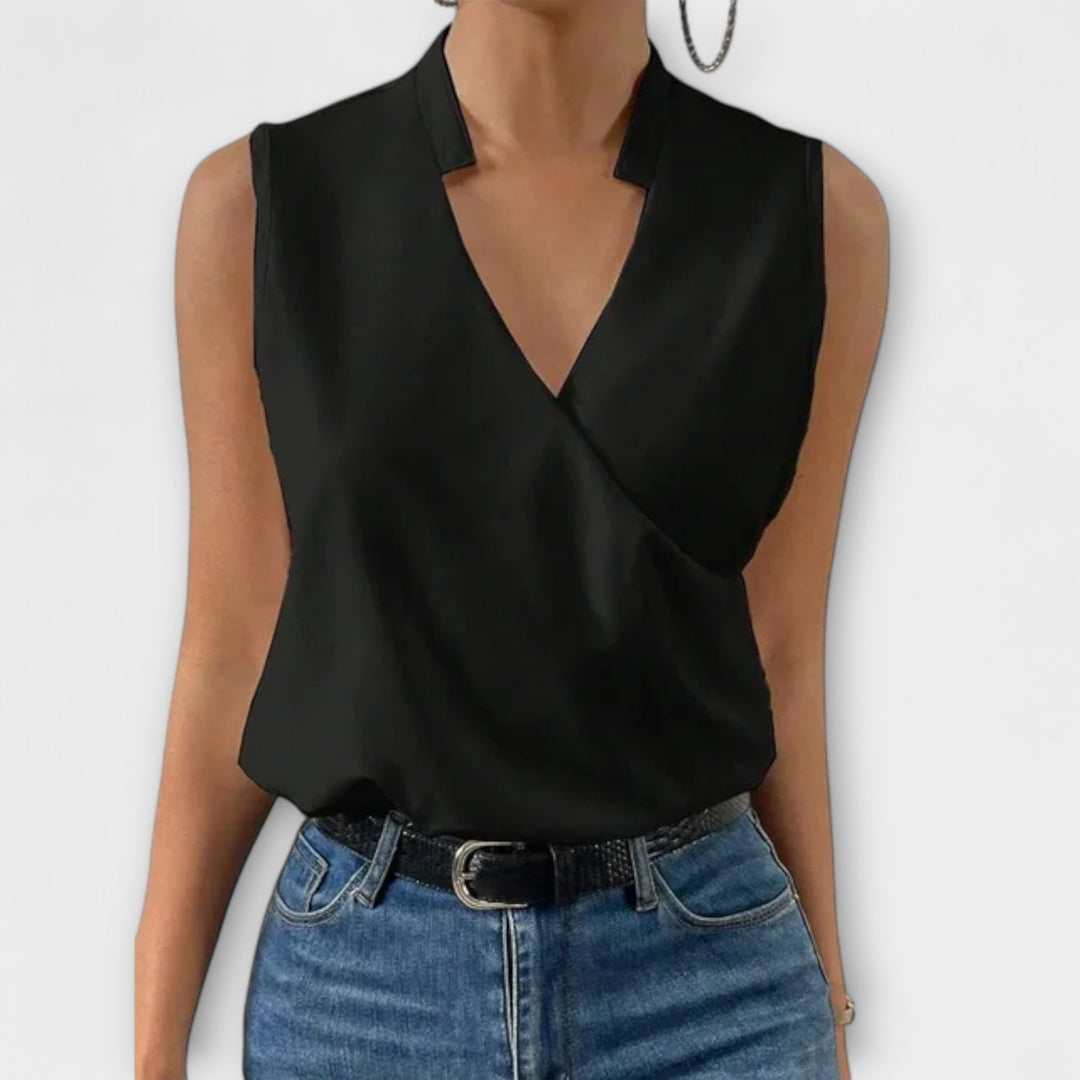 Loretta - Sophisticated V-neck Top