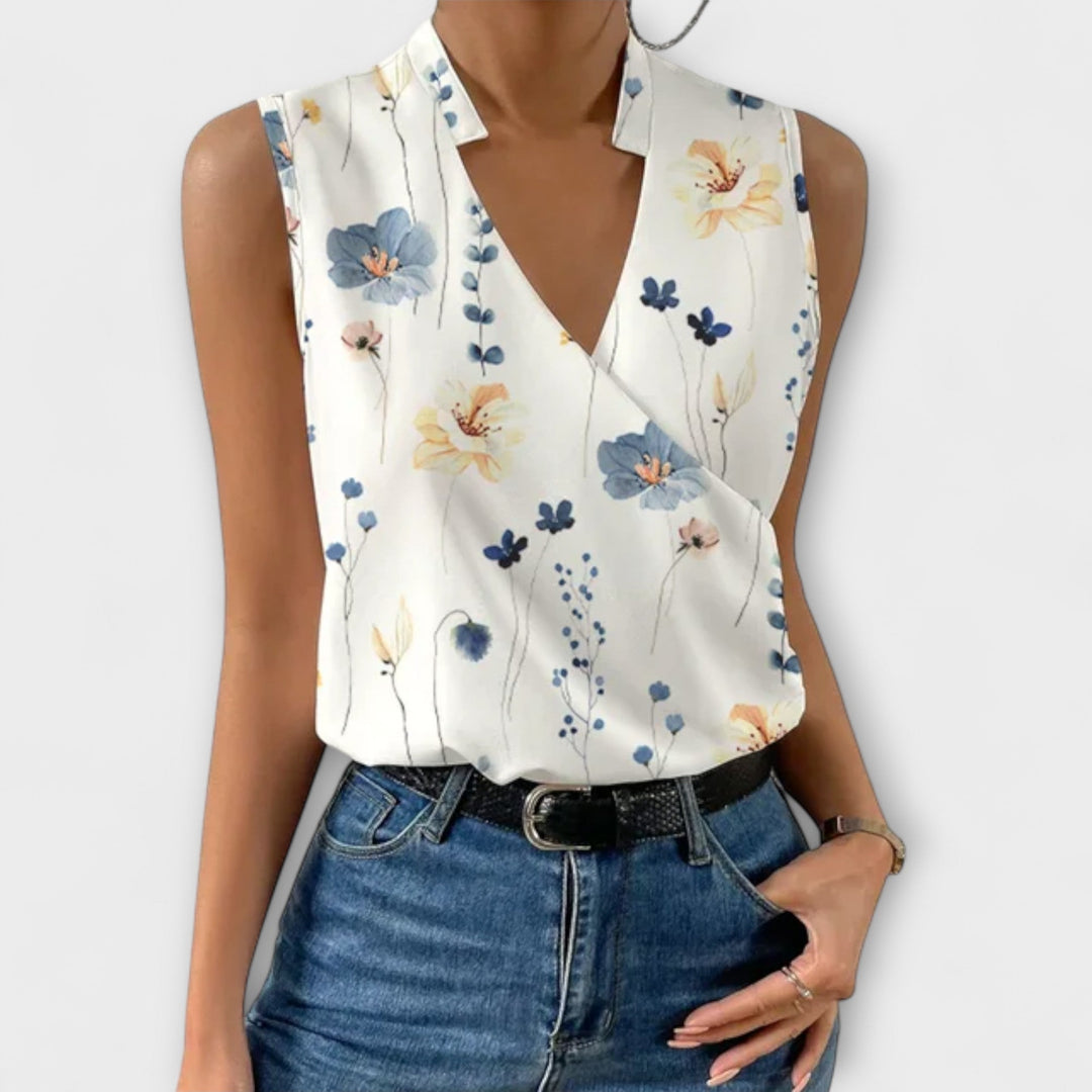 Loretta - Sophisticated V-neck Top