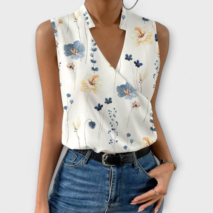 Loretta - Sophisticated V-neck Top