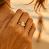 Amelia | Silver Ring with Moonstone