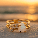 Amelia | Silver Ring with Moonstone
