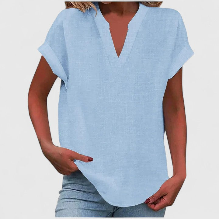 Xavinah - Comfortable V-Neck Blouse