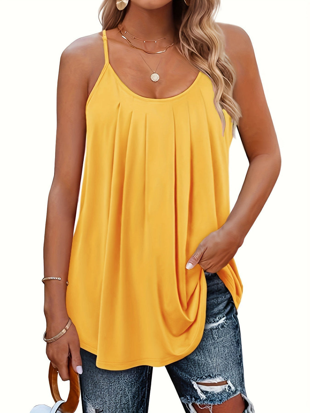 MILA - Women Lightweight Spaghetti Strap Fit Summer Top