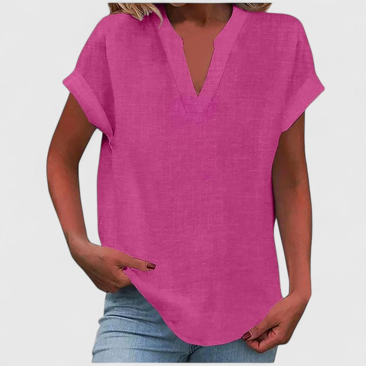 Xavinah - Comfortable V-Neck Blouse