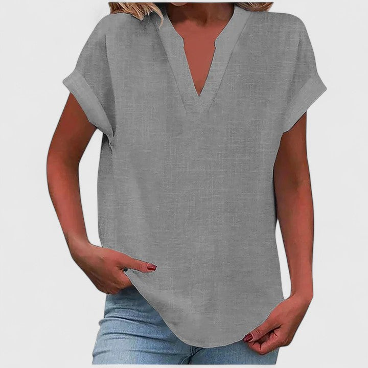 Xavinah - Comfortable V-Neck Blouse