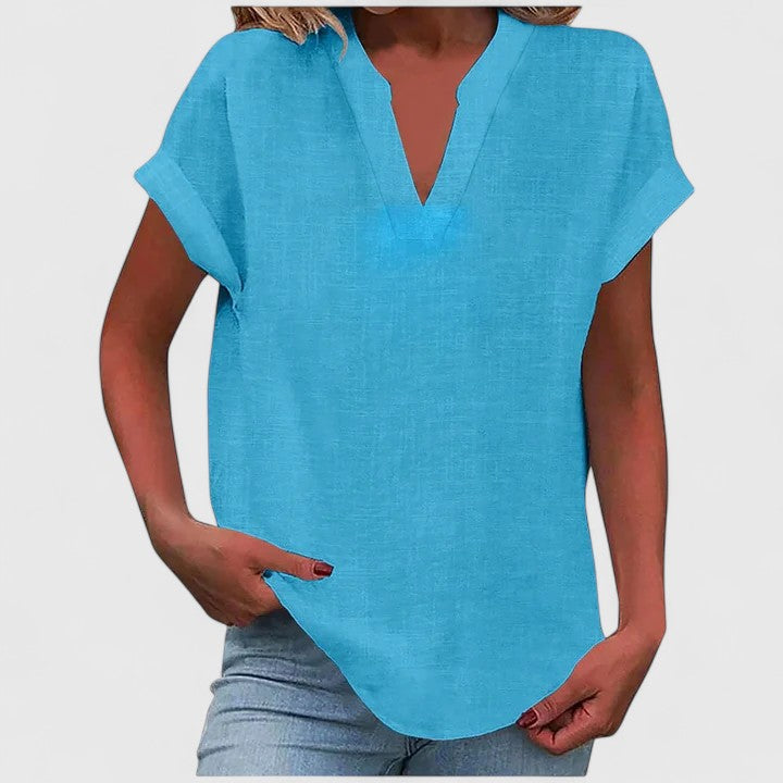 Xavinah - Comfortable V-Neck Blouse